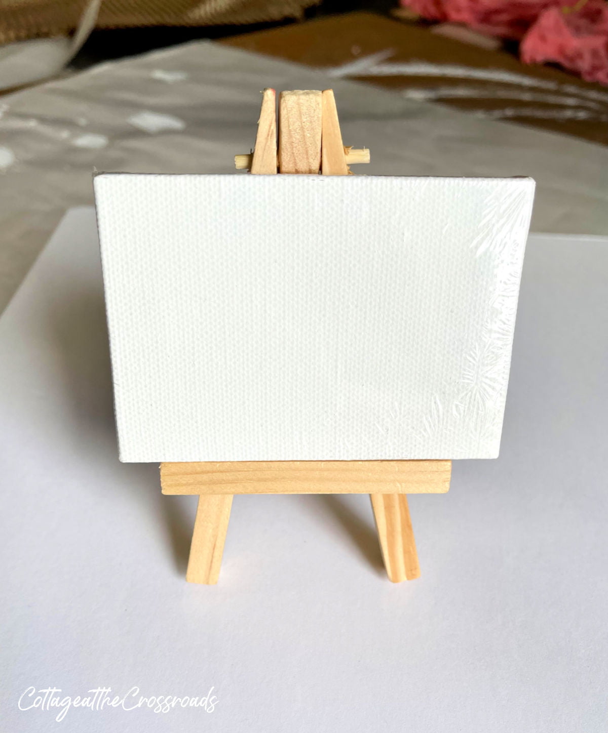 Mini easel and canvas