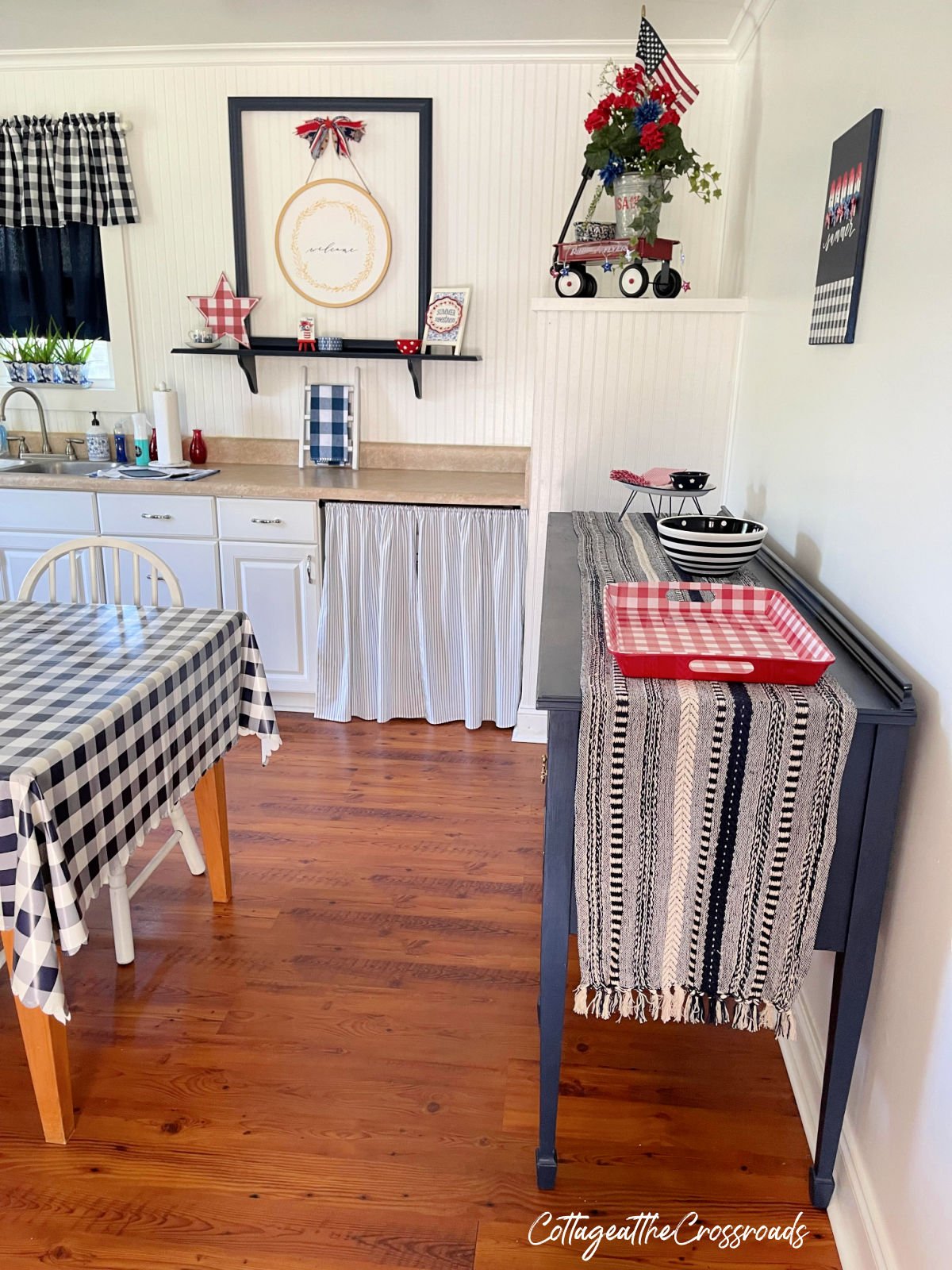 View of kitchen area of craft studio