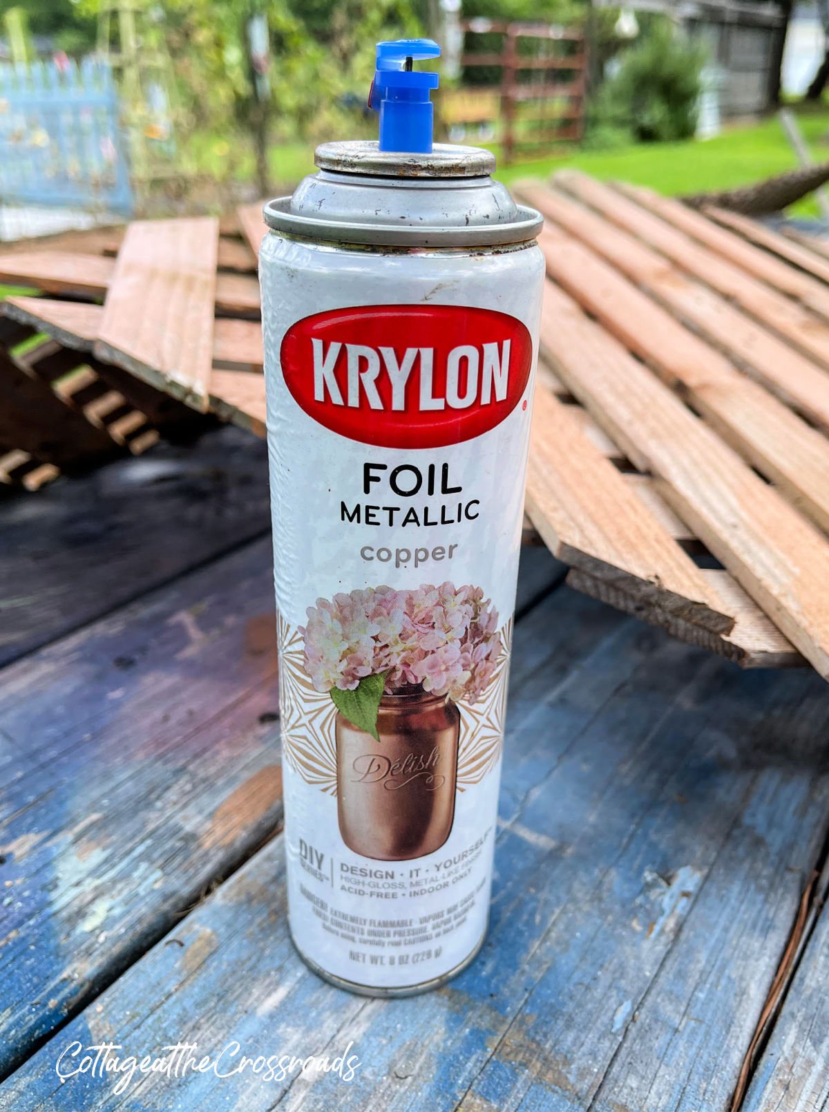 Can of copper spray paint