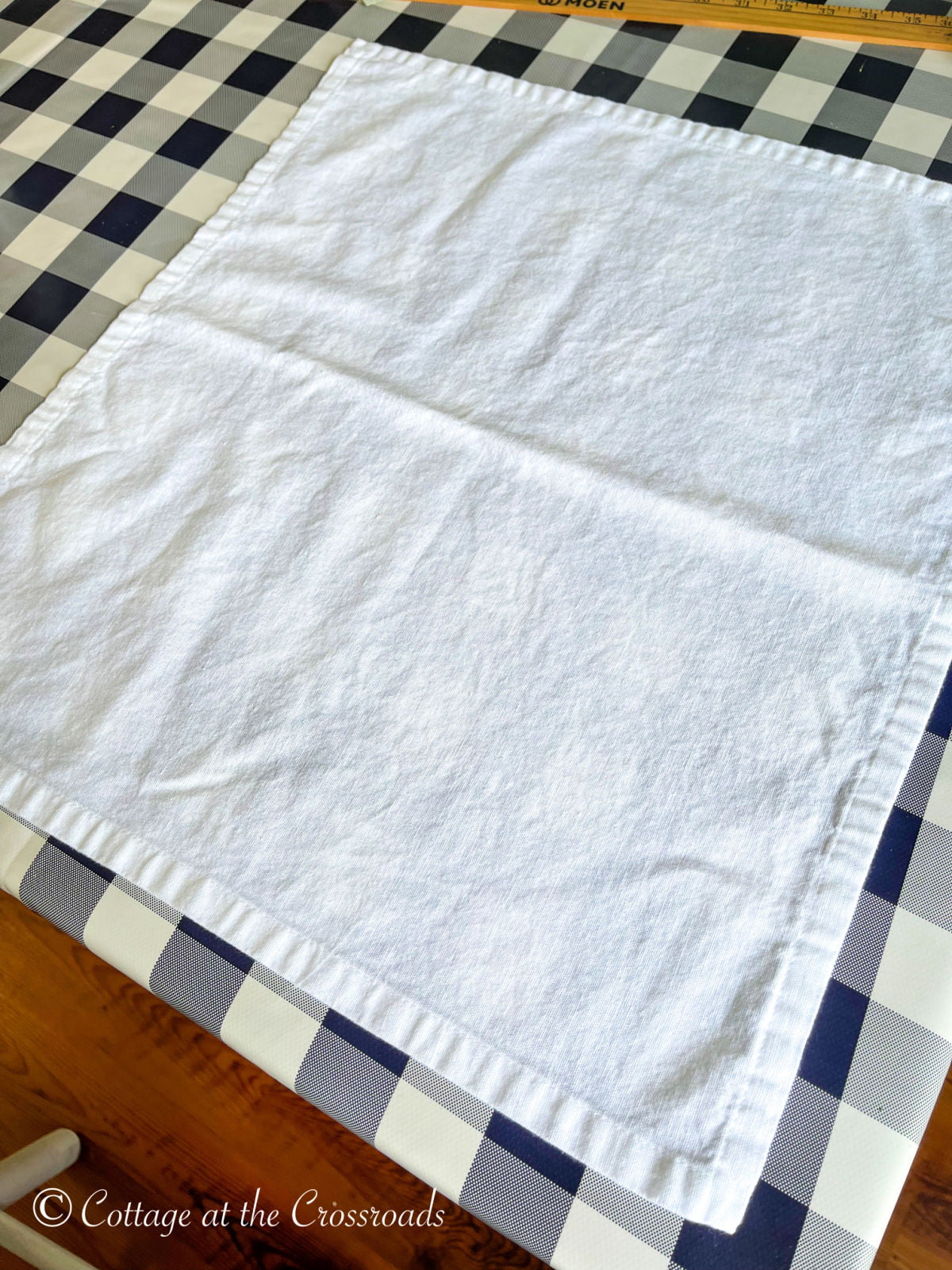 White cotton napkin