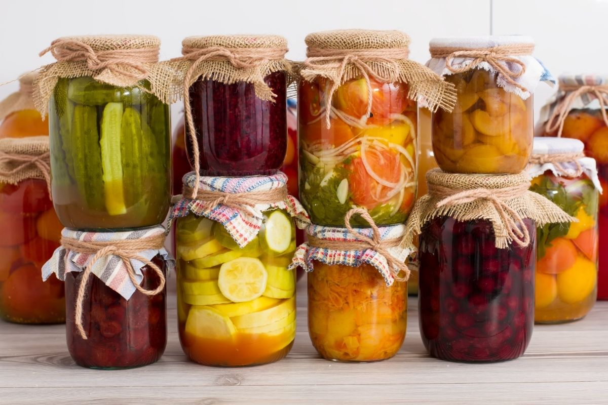 Prepping jars for the canning process