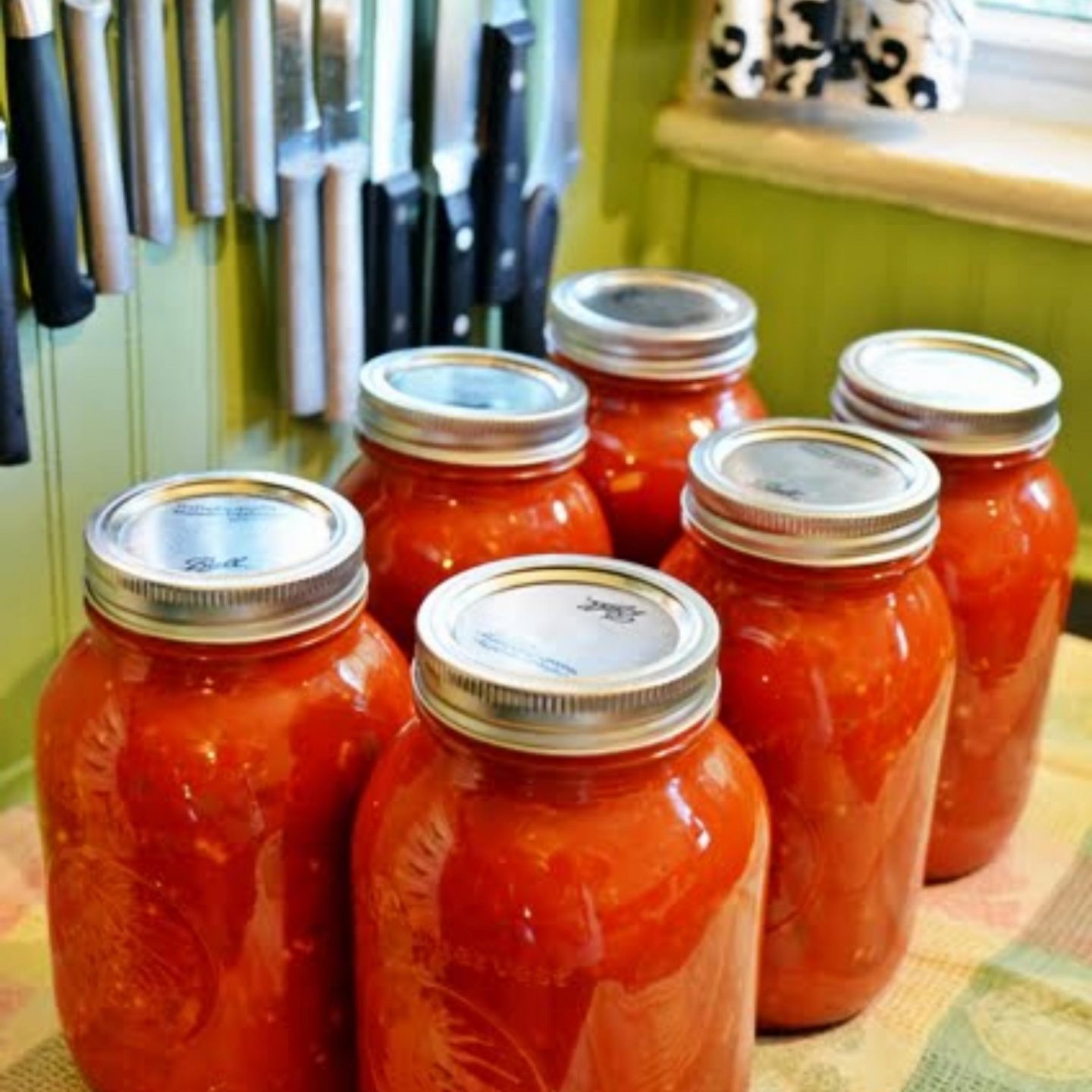 Homemade canned spaghetti sauce