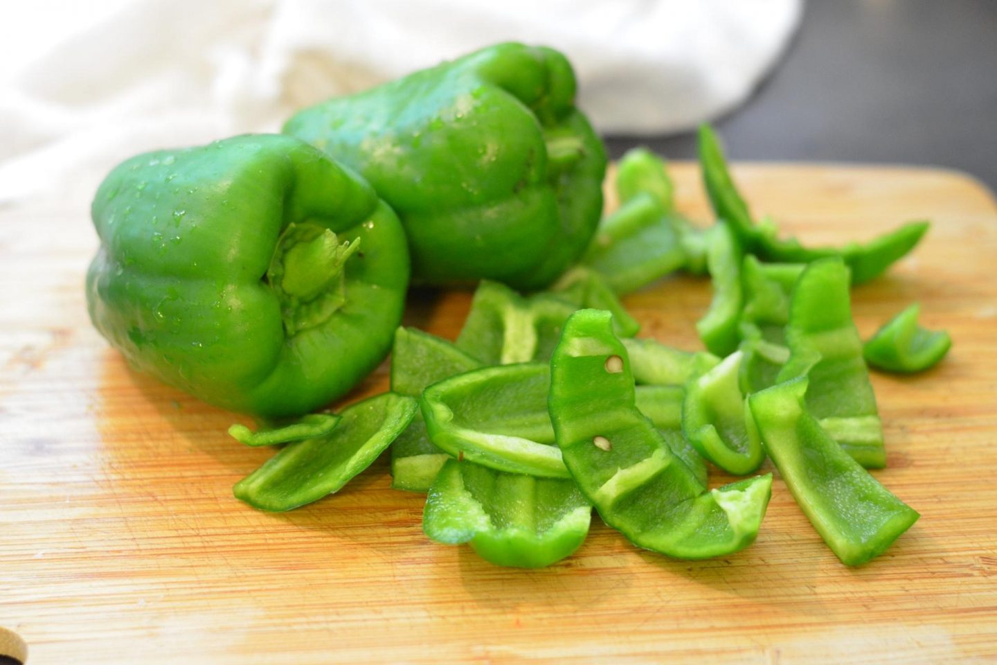 Large green peppers