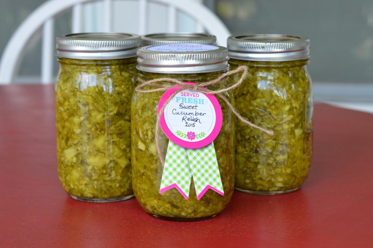 Packed cucumber relish