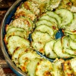 Cucumber chips on a plate