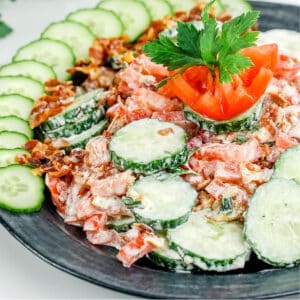 Easy homemade cucumber salad