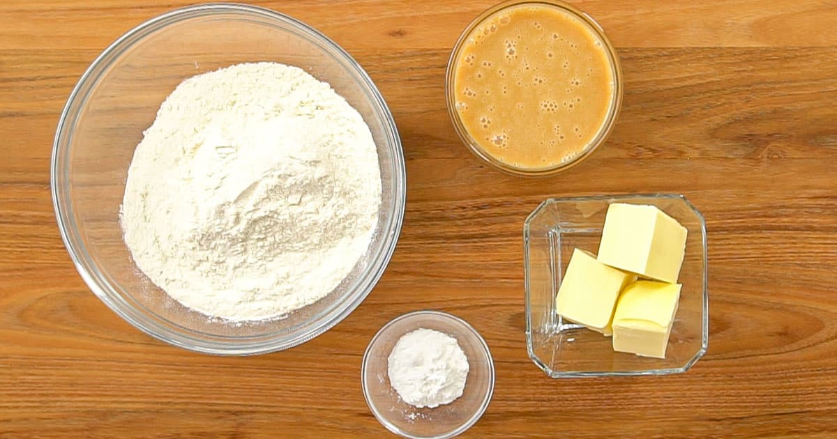 Ingredients for snowball cookies