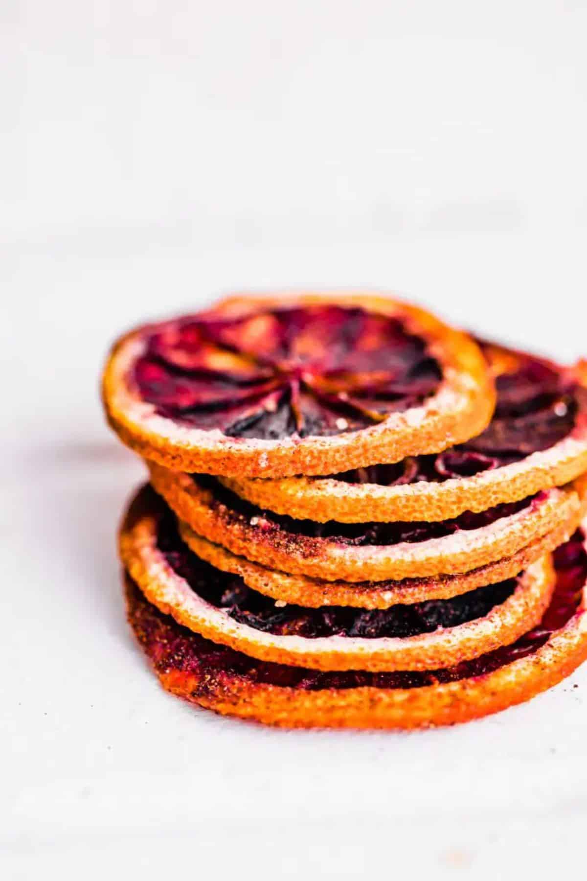 A pile of dried orange slices.