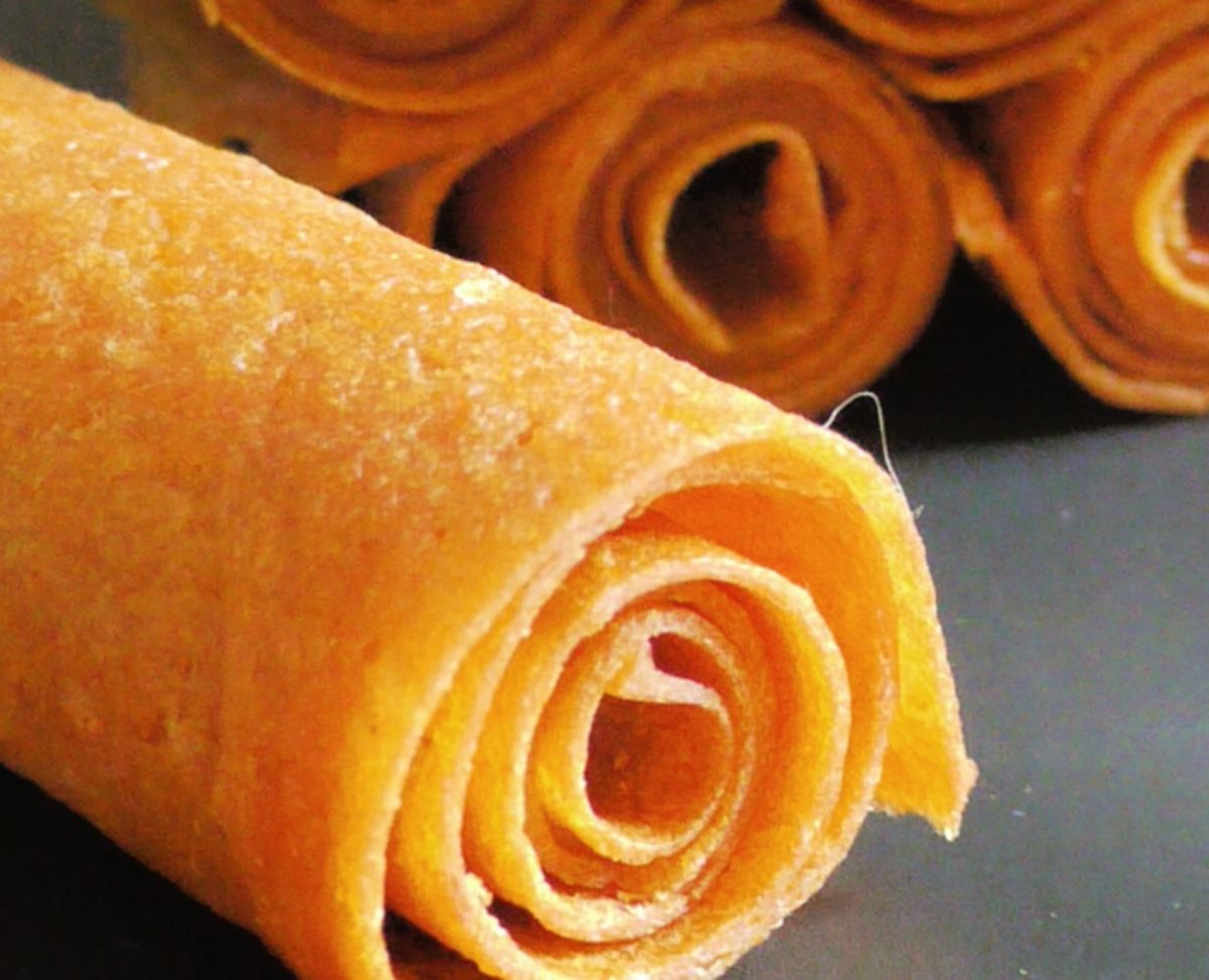 Sweet potato and apple fruit leathers