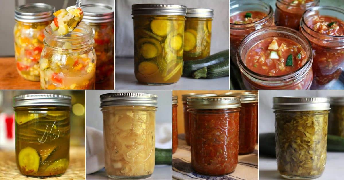 11 zucchini canning recipes to keep it fresh all year long facebook image.
