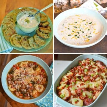 Four side dishes for corner beef.