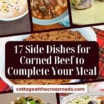17 side dishes for corned beef to complete your meal pinterest image.