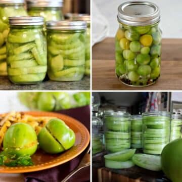 Four delicious green tomato canning recipes.