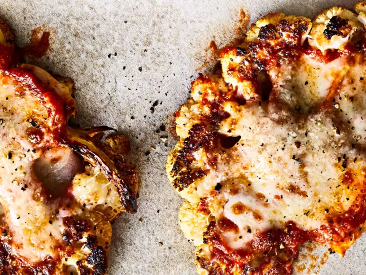 Delicious sausage-spiced cauliflower steaks.