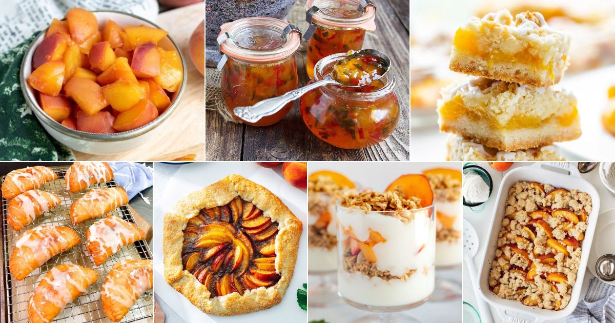 11 recipes that use a lot of peaches (quick and delicious) facebook image.