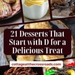 21 desserts that start with d for a delicious treat pinterest image.