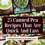 25 canned pea recipes that are quick and easy pinterest image.