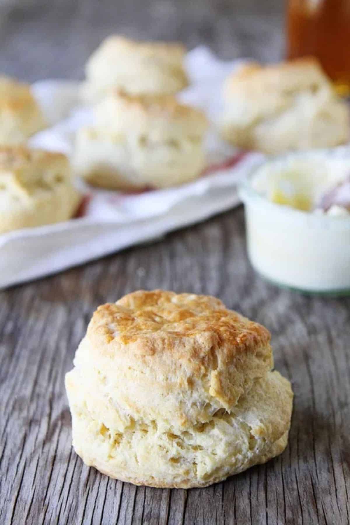 Mouth-watering greek yogurt biscuits on a table.