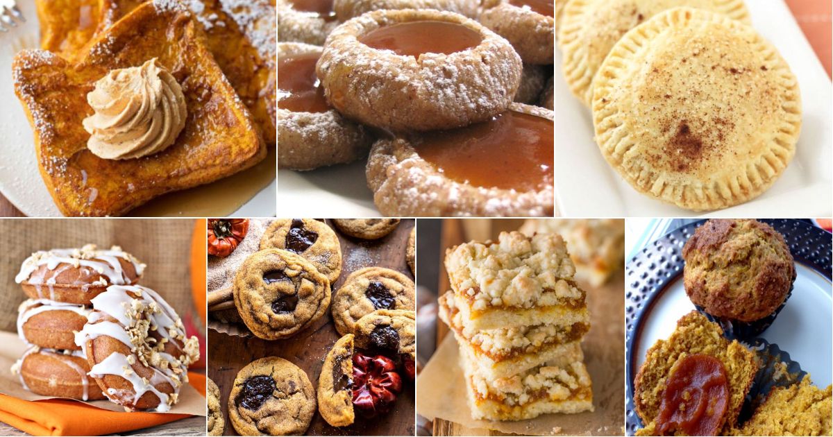 7 recipes using pumpkin butter for a fall twist facebook image.