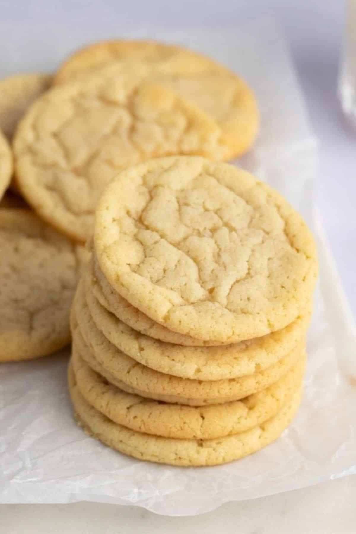 A pile of tasty sugar cookies.