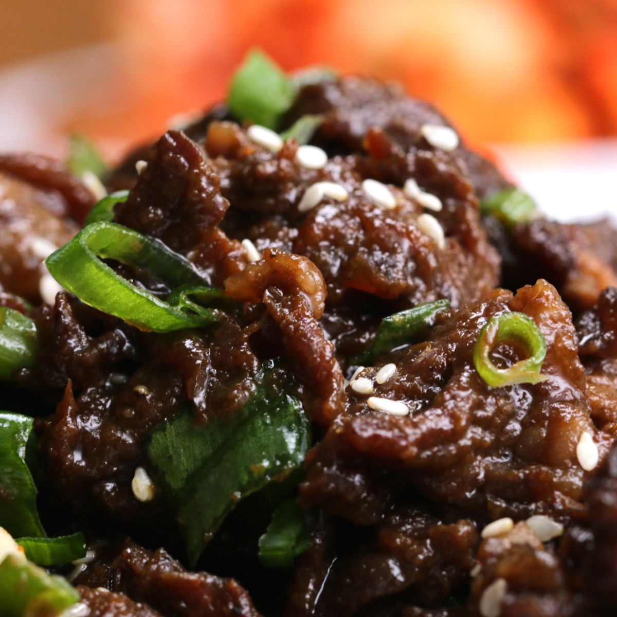 Juicy korean-style bbq beef.