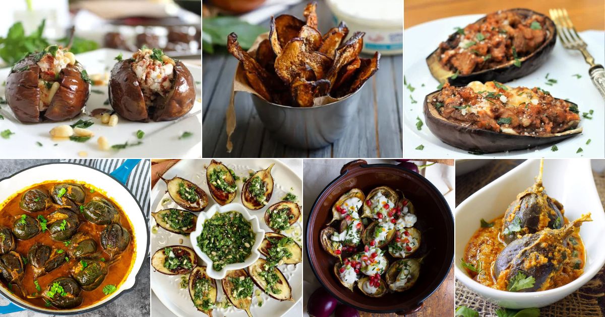 15 baby eggplant recipes for an extra deliciousness facebook image.