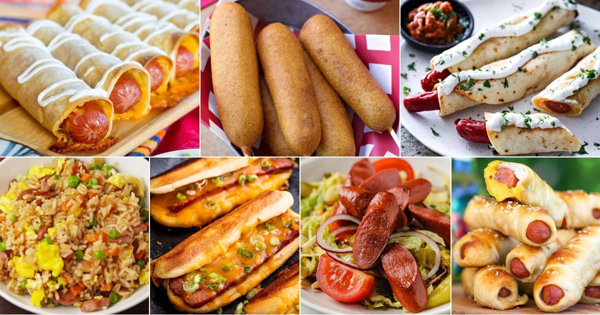 21 leftover hot dog recipes for a creative meal facebook image.