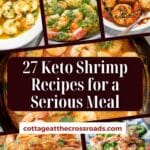 27 keto shrimp recipes for a serious meal pinterest image.
