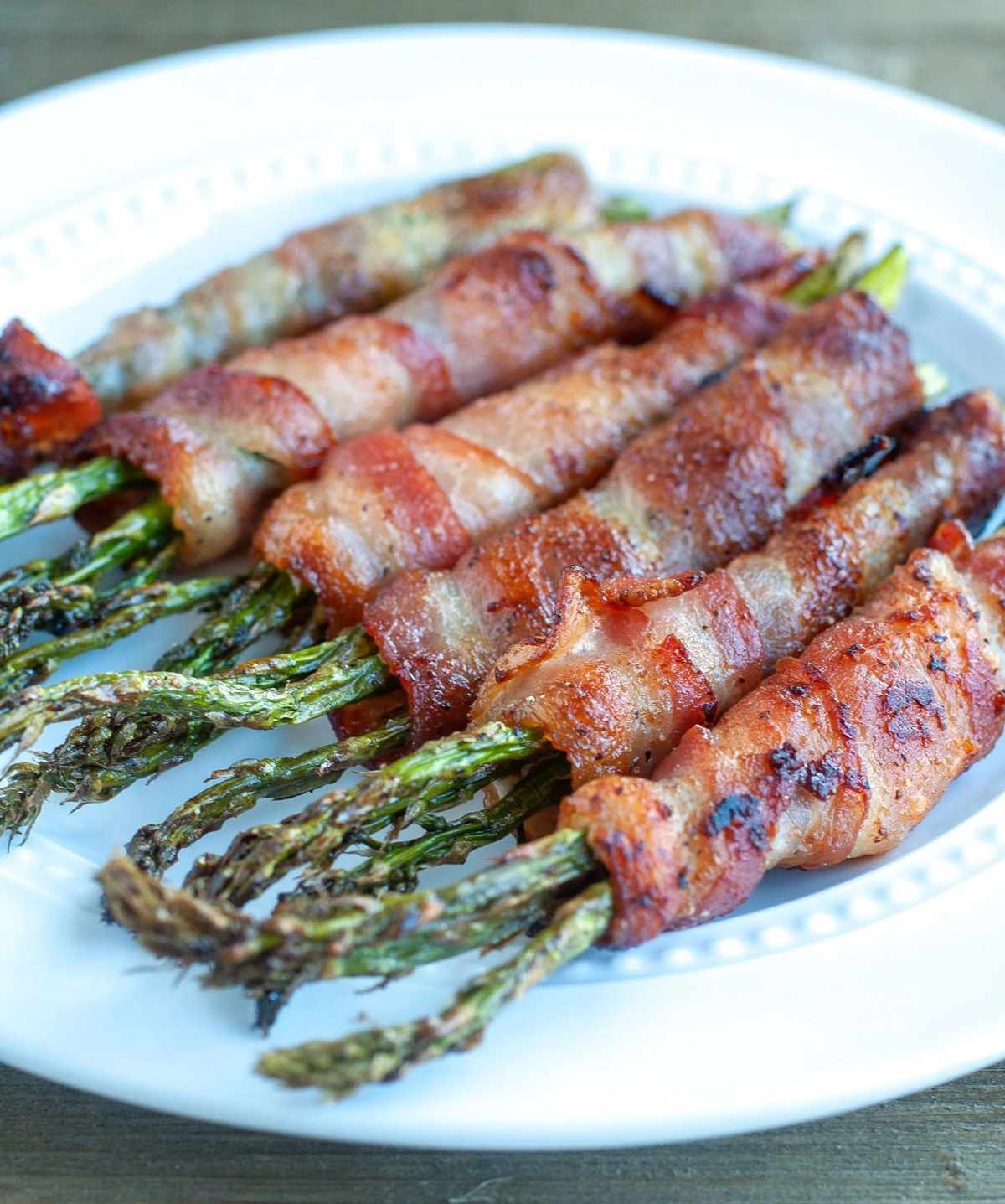 Air fryer bacon wrapped asparagus