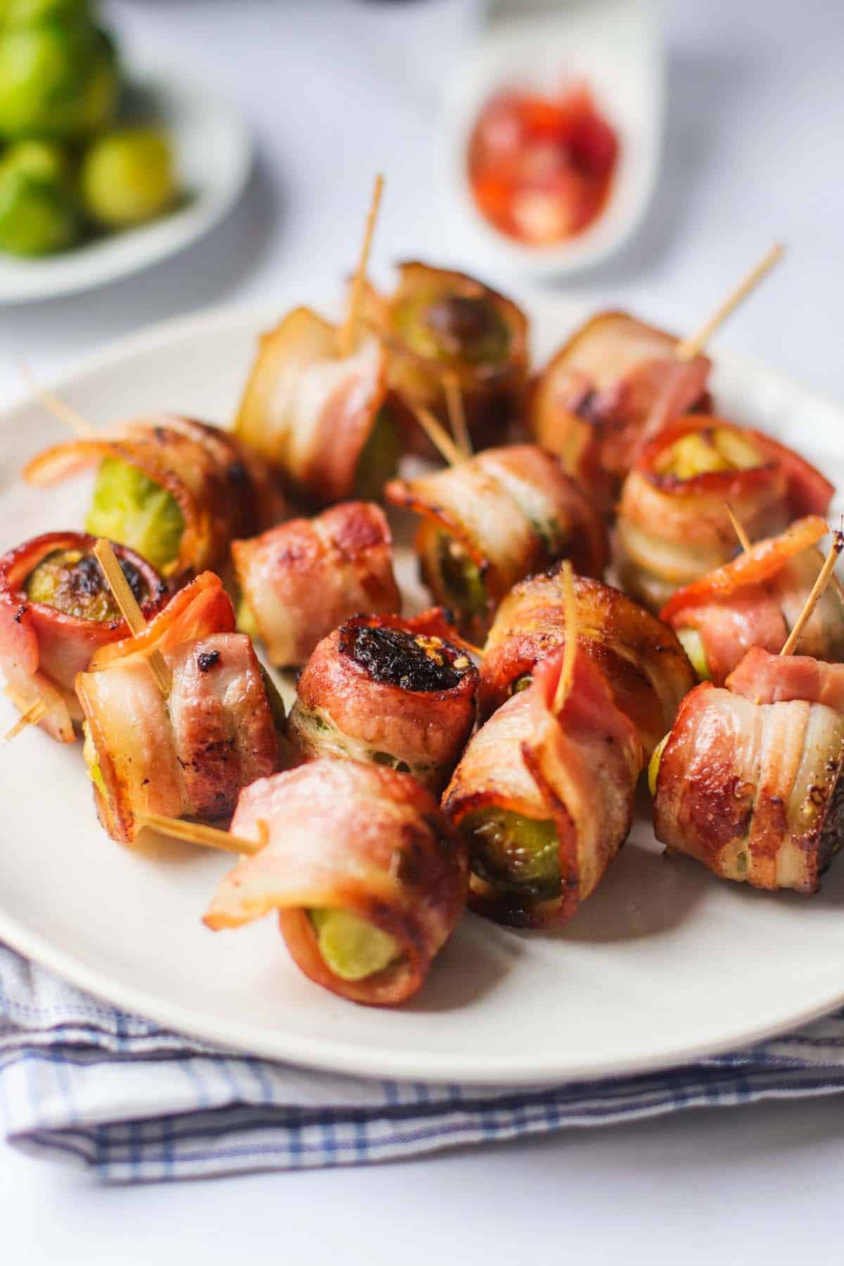 Air fryer bacon wrapped brussels sprouts