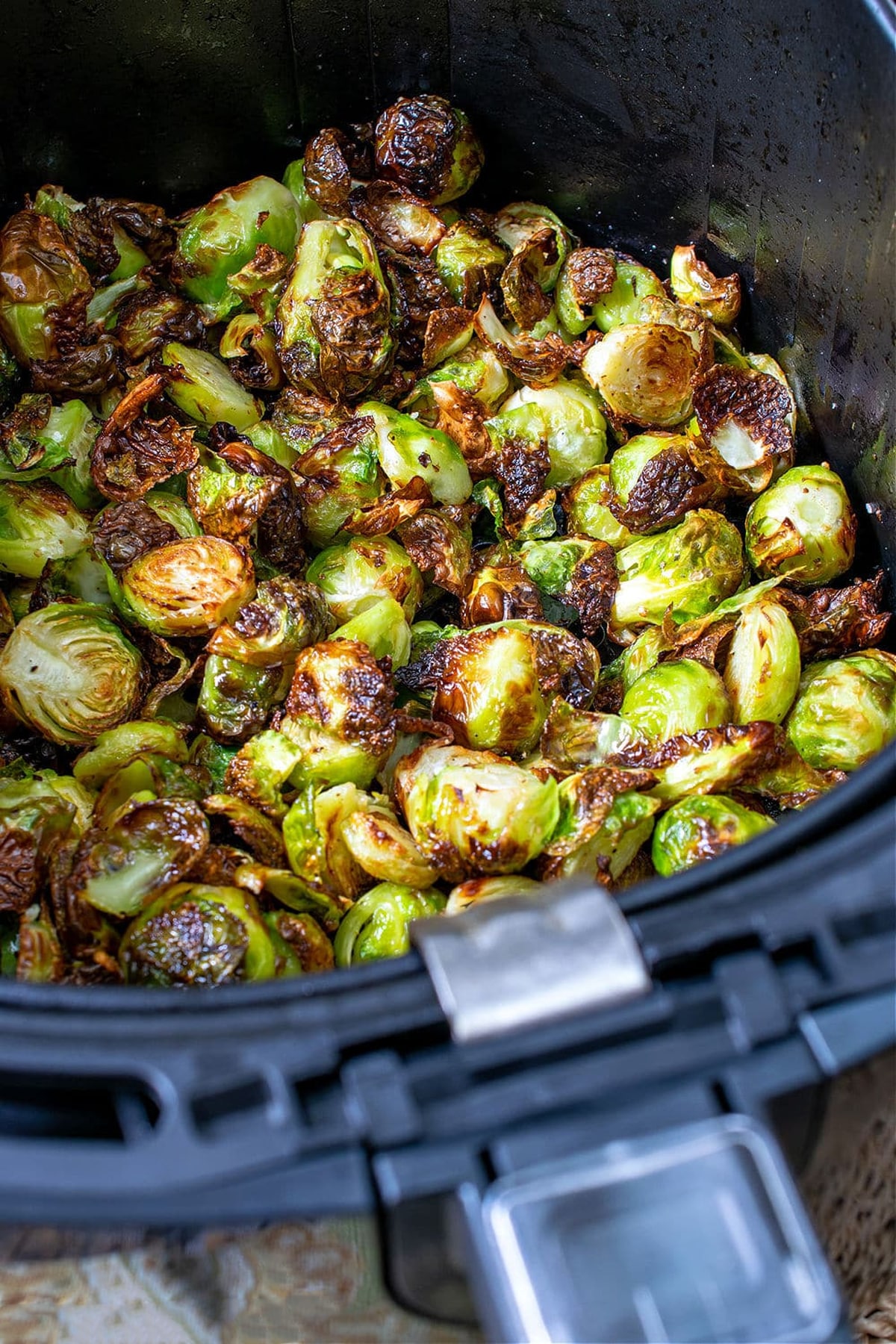 Air fryer brussels sprouts with lemon butter sauce