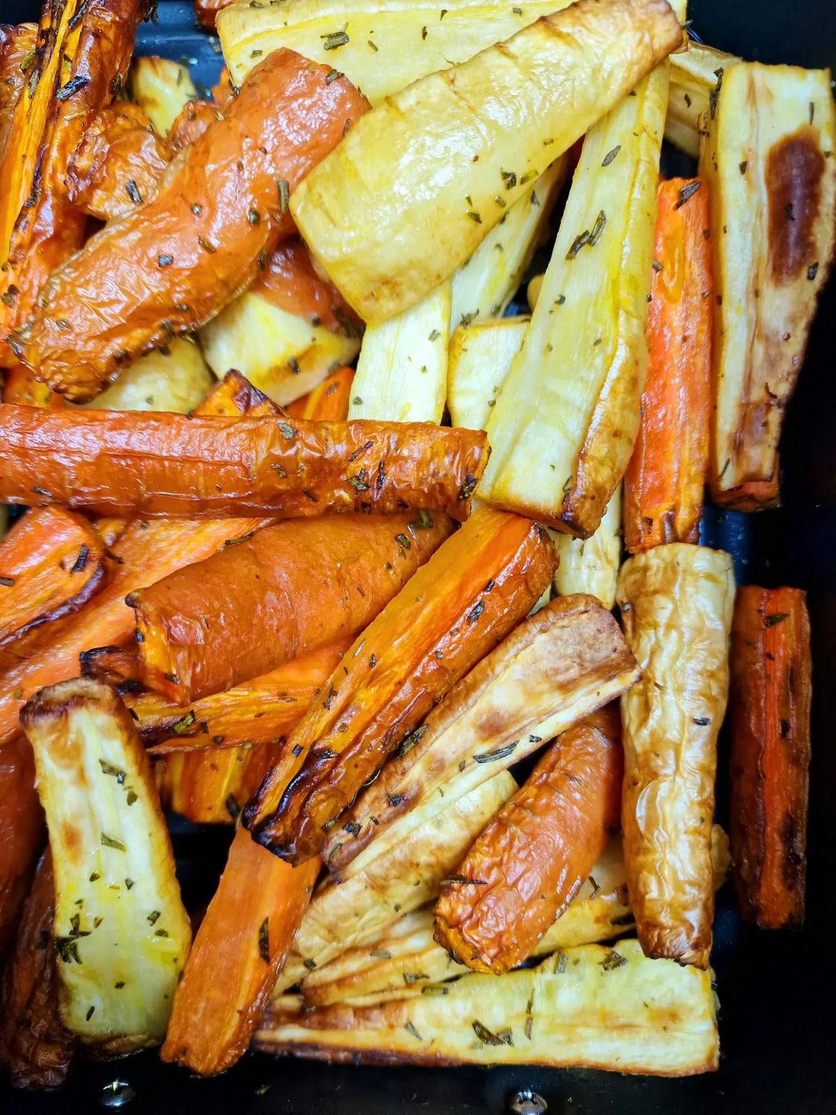 Air fryer carrots & parsnips