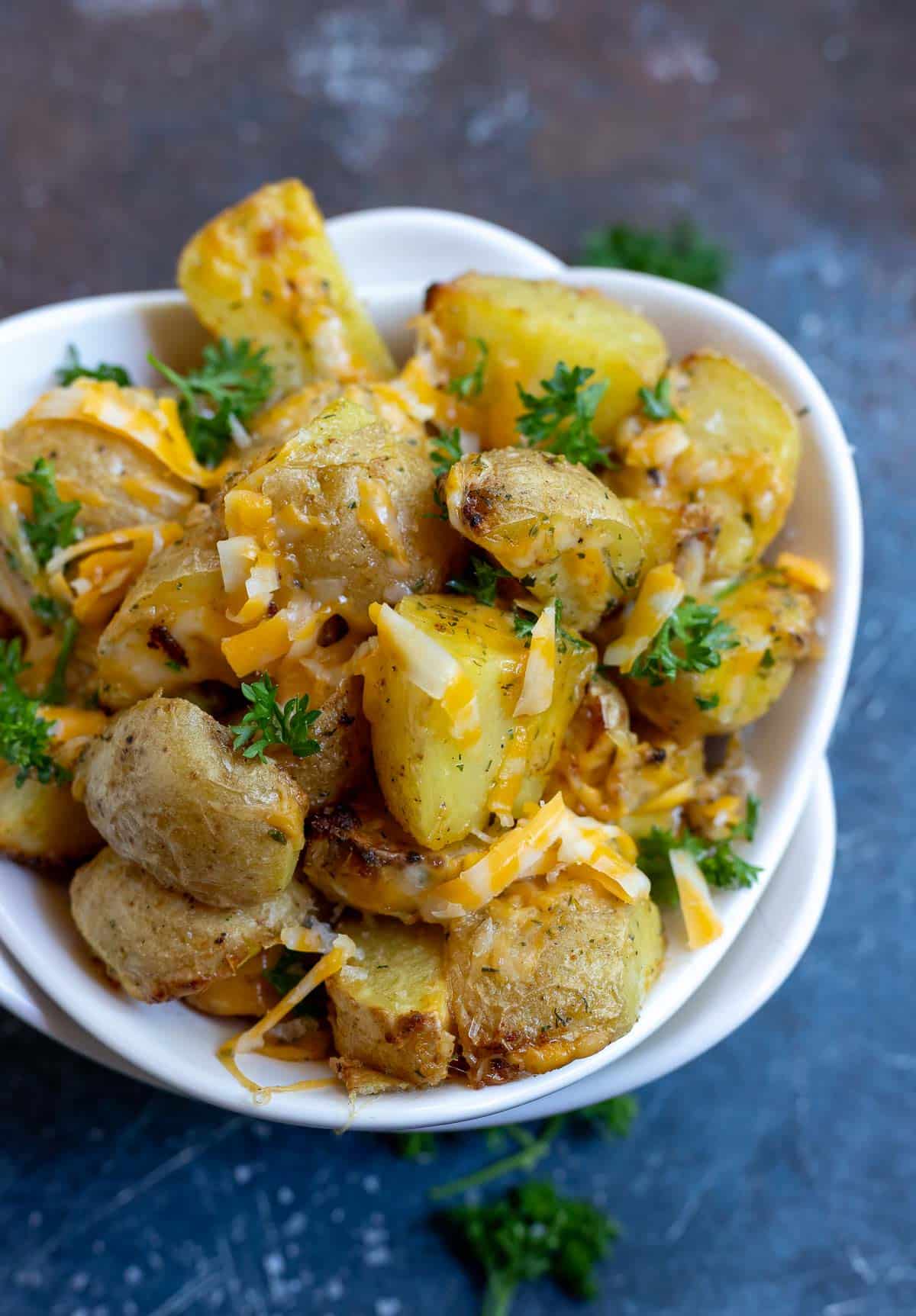 Air fryer cheesy ranch potatoes