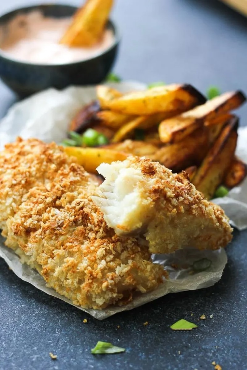 Air fryer fish and chips