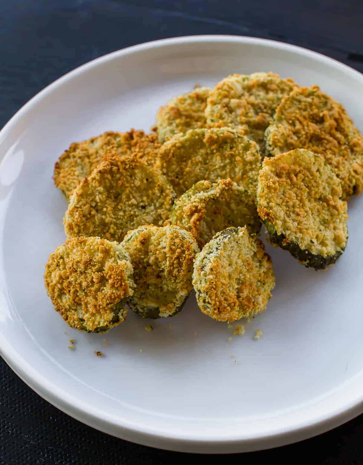Air fryer fried pickles with maple syrup