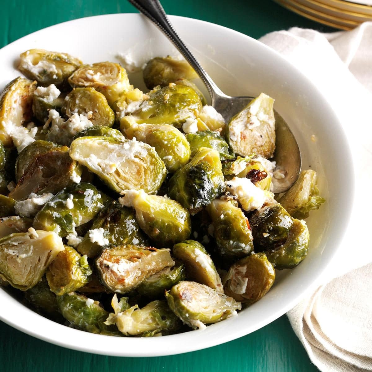 Air-fryer garlic-rosemary brussels sprouts
