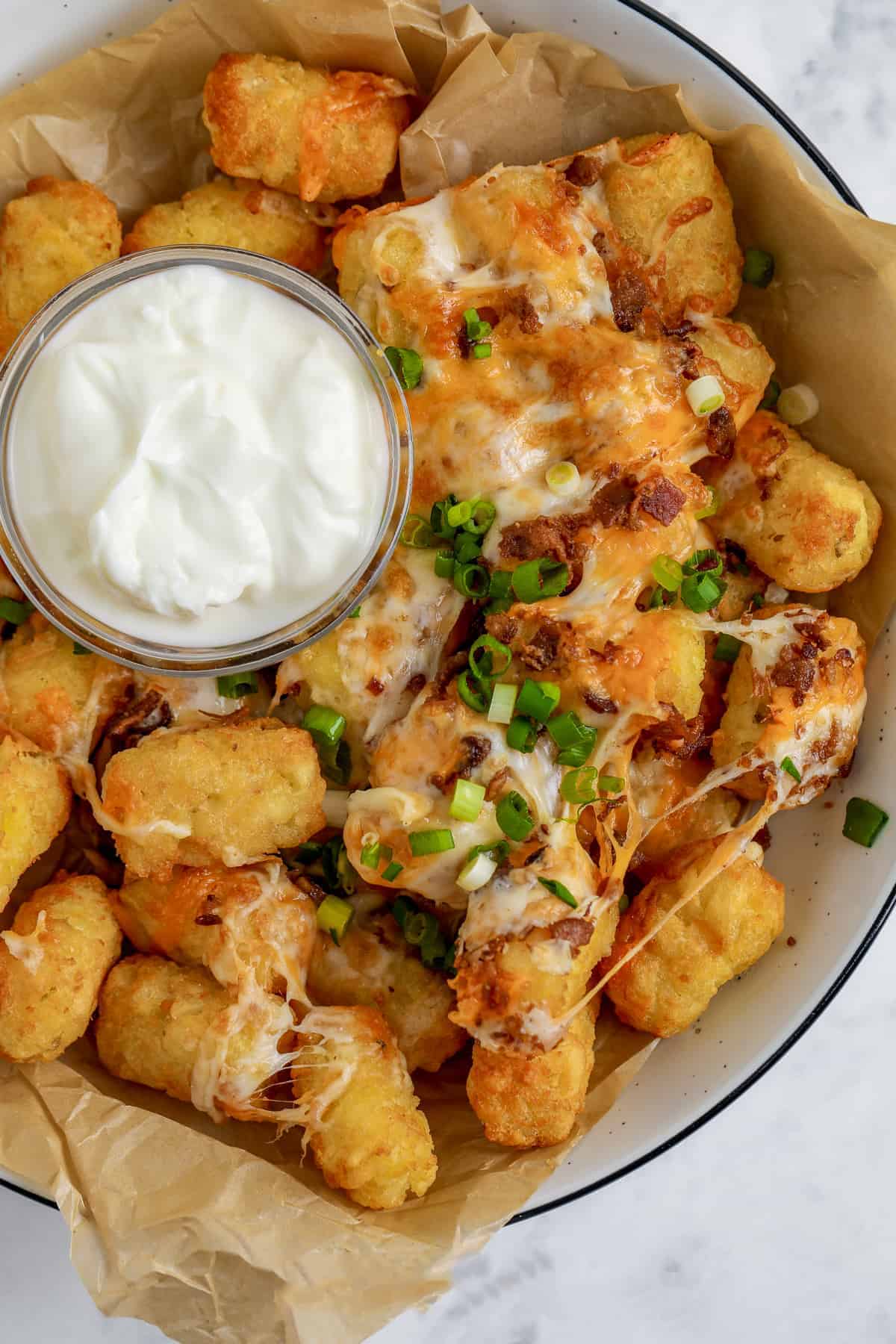 Air fryer loaded tater tots