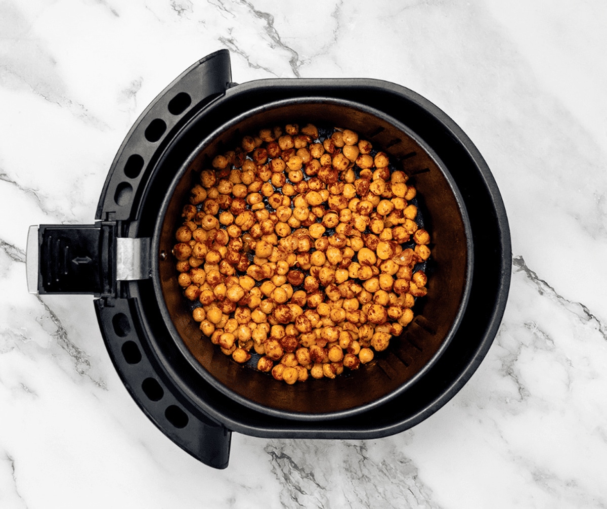 Air fryer sweet and salty roasted chickpeas