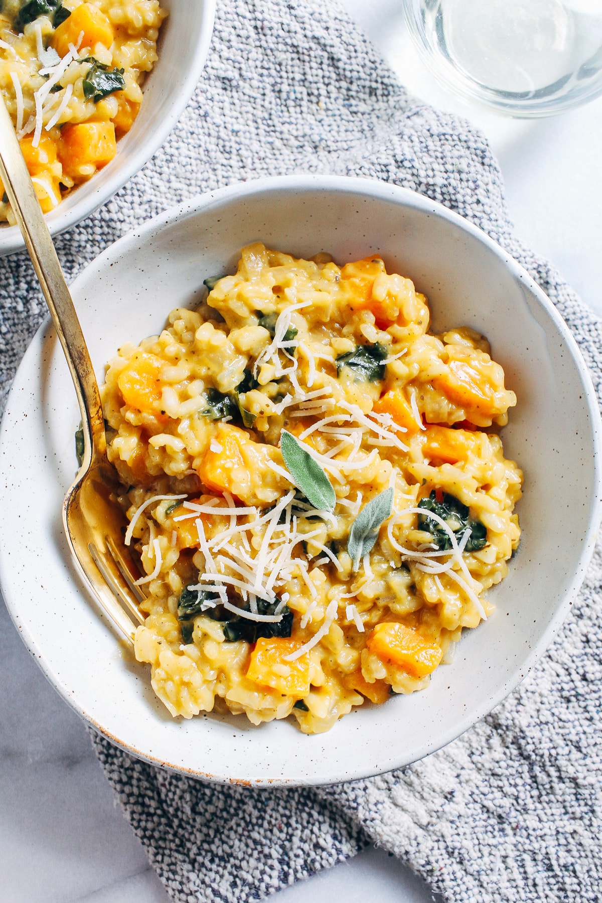 Butternut squash and kale risotto