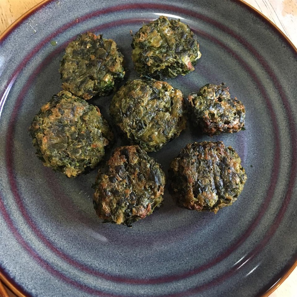 Delicious herbed spinach and kale balls