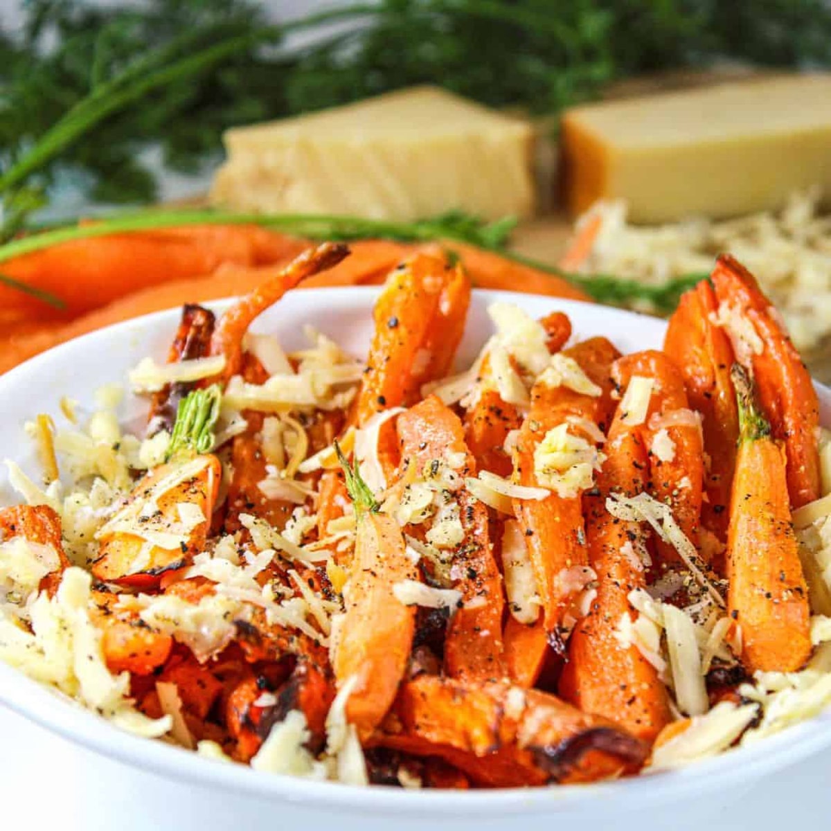 Easy air fryer carrot & cheese