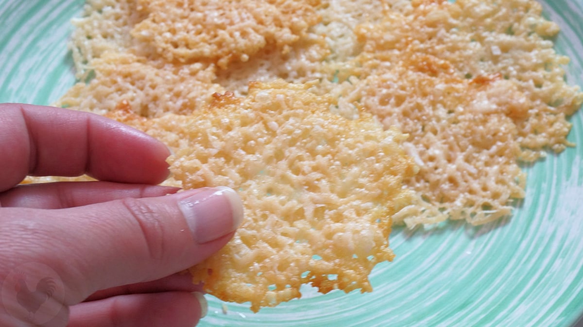 Fried cheese crisps in the air fryer