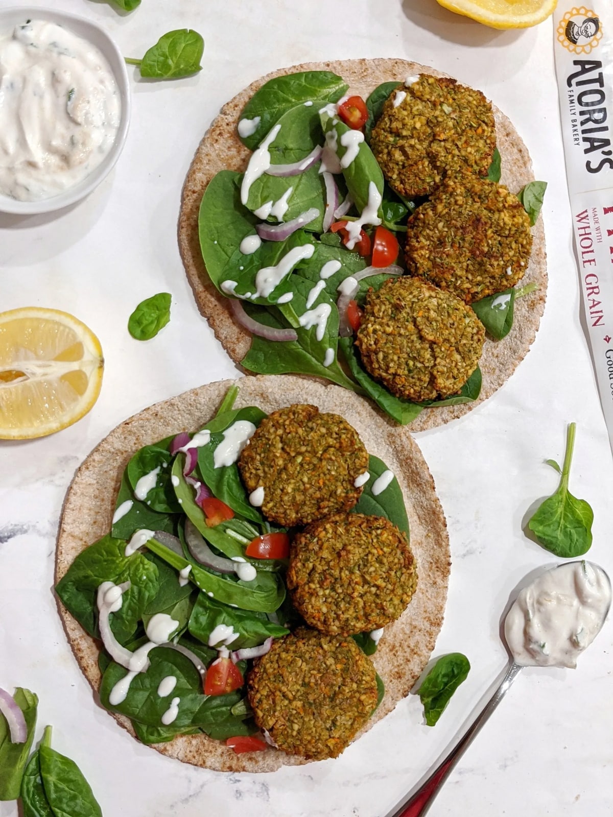 Healthy mixed vegetable falafel