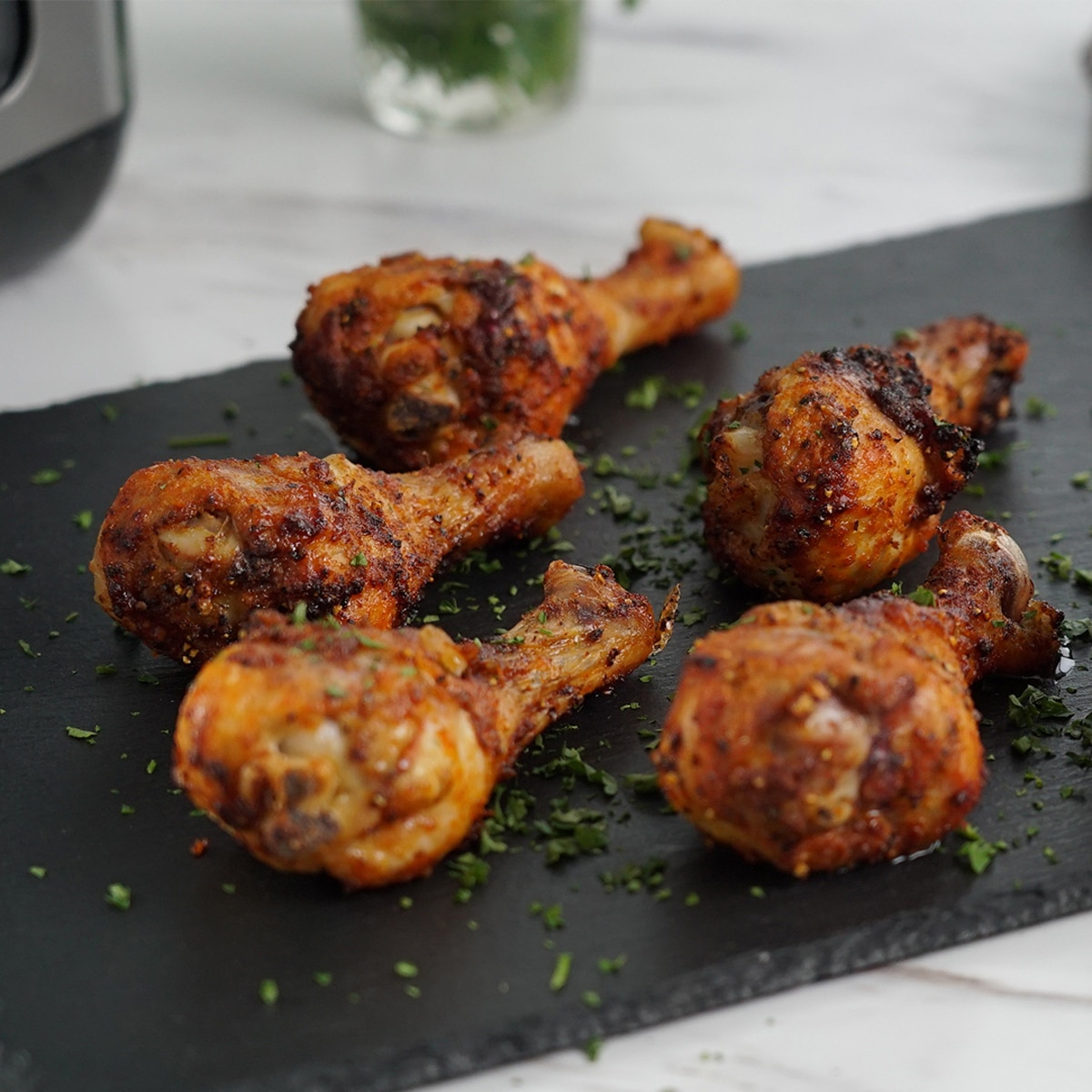 Instant pot and air fryer spiced chicken legs