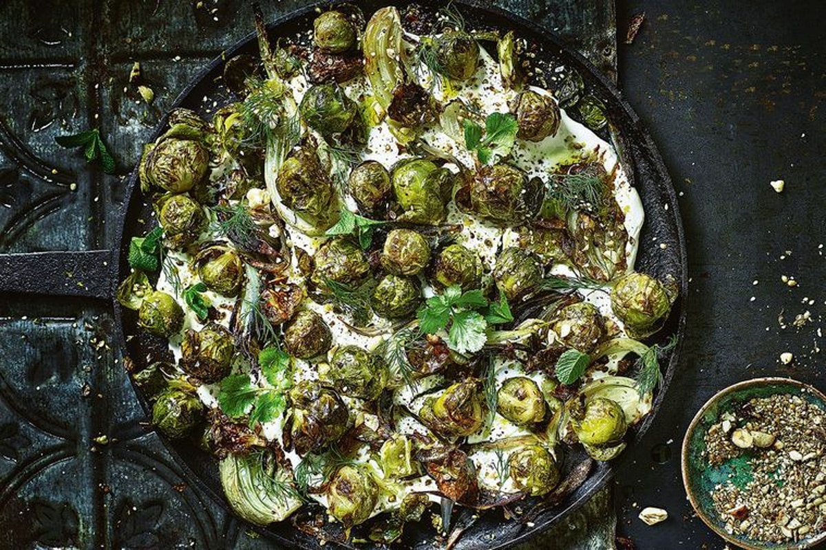 Middle eastern roasted sprouts