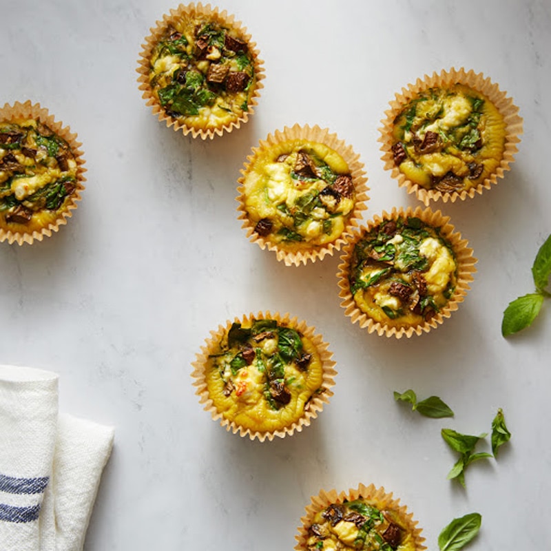 Spinach and mushroom egg muffins
