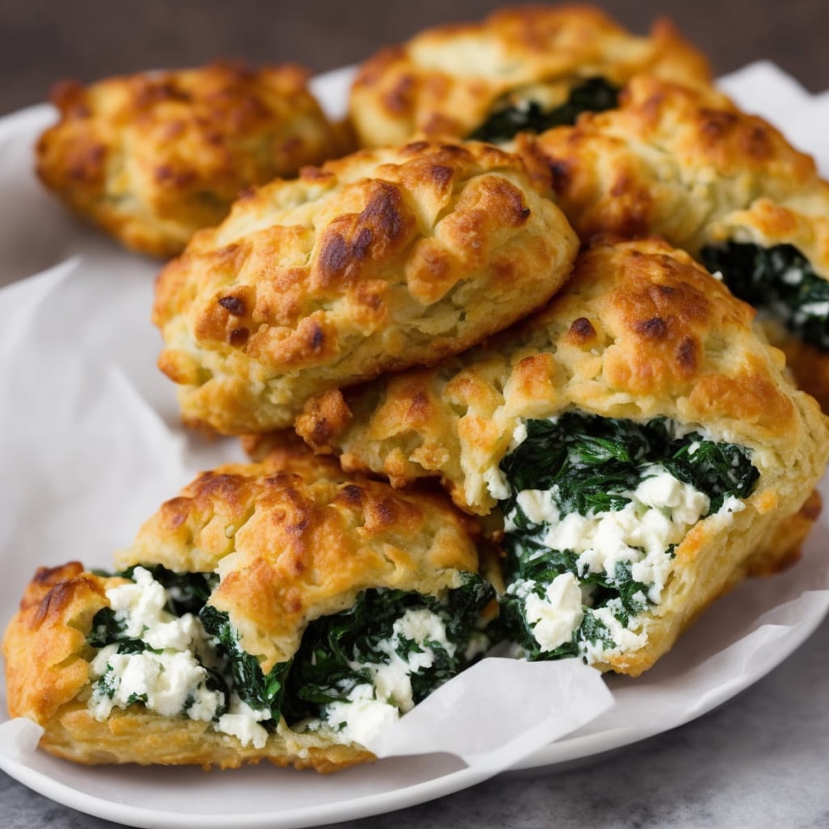 Spinach & goats cheese puff