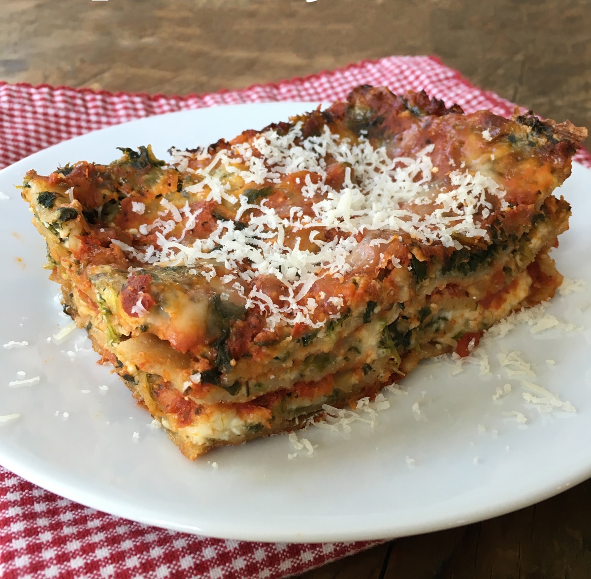 The easiest spinach lasagna