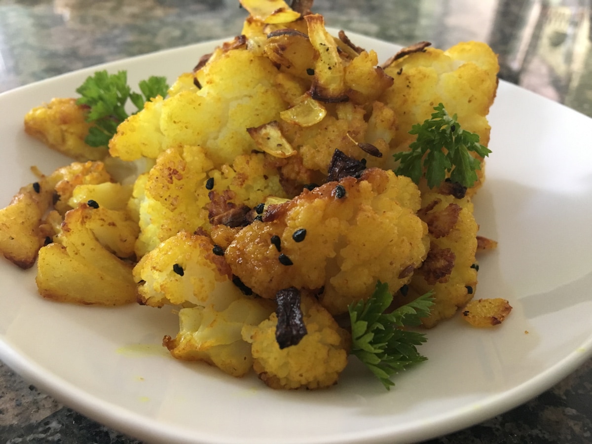 The most delicious roasted frozen cauliflower recipe