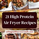 21 high protein air fryer recipes pin